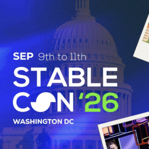 Banner promocional de Stablecon '26 en Washington DC, programado del 9 al 11 de septiembre.