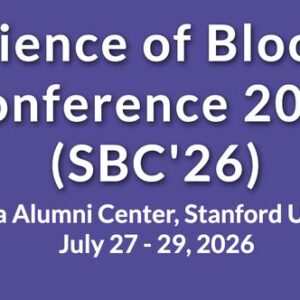 Banner promocional de The Science of Blockchain Conference 2026 en la Universidad de Stanford.