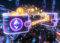 Una wallet de Ethereum enviando tokens a otra wallet.
