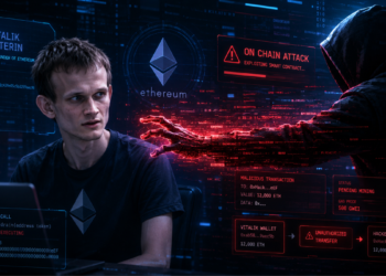 Vitalik Buterin sufriendo un ataque on chain en Ethereum.