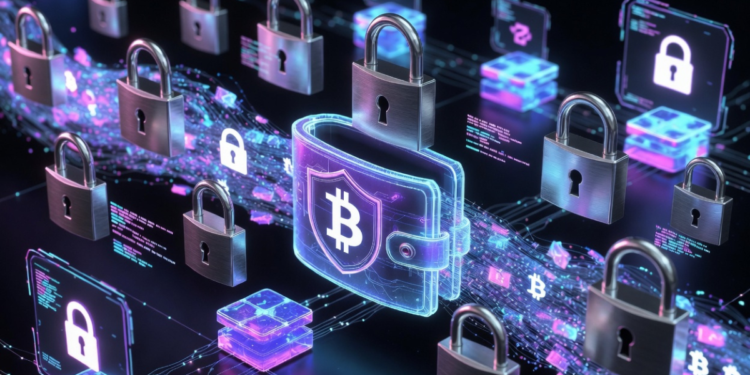 Una wallet de bitcoin emitiendo una transacción con pagos silenciosos.