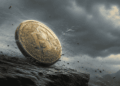 Moneda de BTC lidiando con un clima difícil.