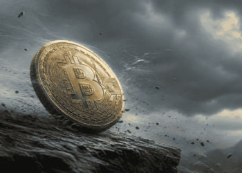 Moneda de BTC lidiando con un clima difícil.