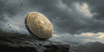 Moneda de BTC lidiando con un clima difícil.