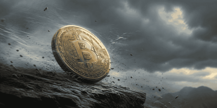 Moneda de BTC lidiando con un clima difícil.