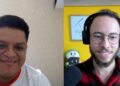 Fotografía de Franco Granja e Iván Gómez durante el podcast de CriptoNoticias.
