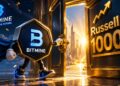 El logo de Bitmine abre una puerta que dice Russell 1000.