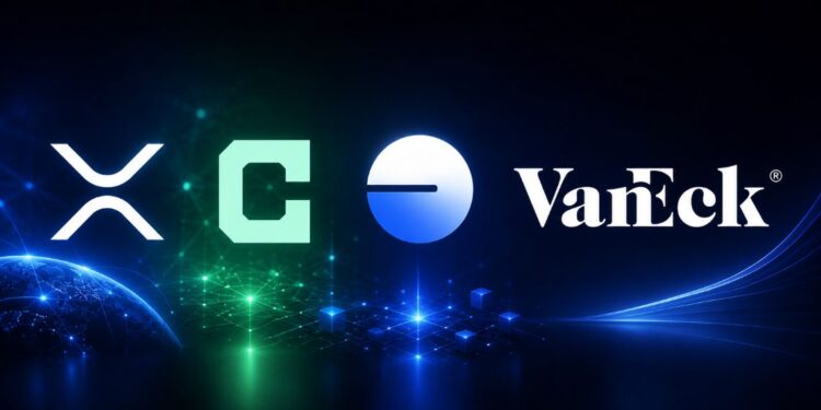 Logos de XRP, Canton Network, Base y VanEck.