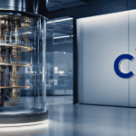 EL logo de citi al lado de una computadora cuántica.