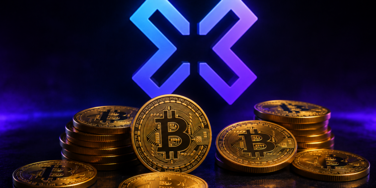 Logo de exodus en un fondo negro con las criptomonedas