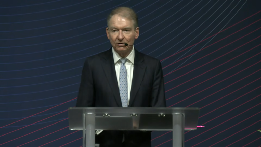 Atkings during his presentation at AI+ Expo 2026. 