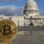 Moneda de bitcoin y Congreso de EE. UU.