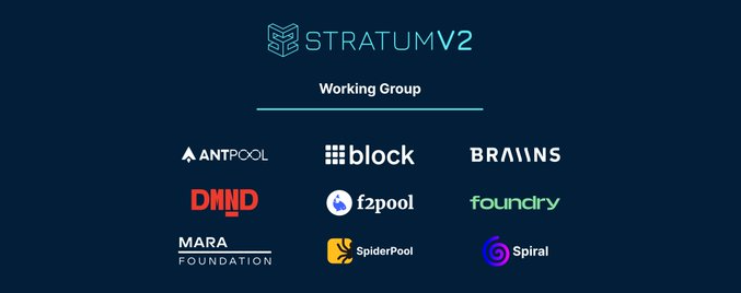 Image with the logos of Bitcoin mining pools.