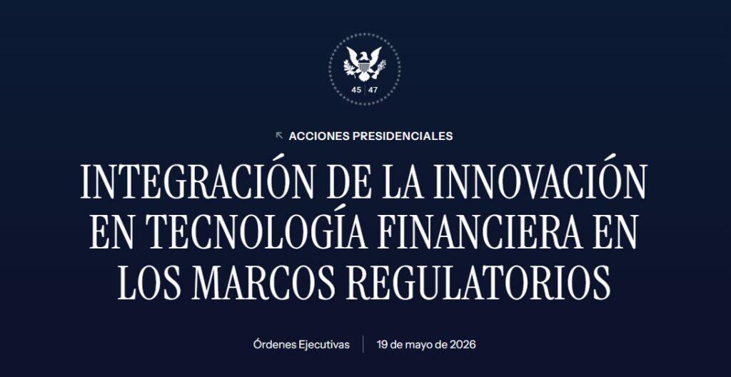 Captura de pantalla del membrete de la orden ejecutiva de Trump.
