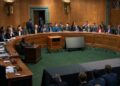 Fotografía de la sesión del Comité Bancario del Senado.