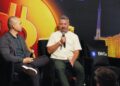 Simon Griffin, líder de distribución de criptomonedas en SoFi, durante el BitGo’s High Roller Summit en Las Vegas.