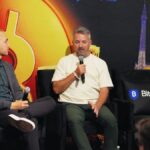 Simon Griffin, líder de distribución de criptomonedas en SoFi, durante el BitGo’s High Roller Summit en Las Vegas.