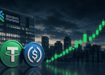 Stablecoins con velas en verde.