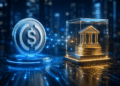Stablecoin y fondo tokenizado conectados por una red