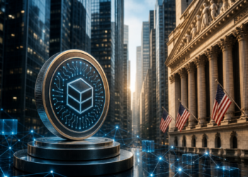 Una moneda física que representa la llegada de la tokenización a Wall Street.