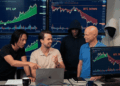 De izquierda a derecha: Willy Woo, Michaël van de Poppe, trader pseudónimo n° 1, David Zanonni y trader pseudónimo n°2.
