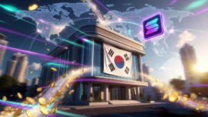 Un banco de Corea del Sur emitiendo transferencias a través de la red de criptomonedas Solana.