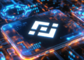 Una pantalla con el logo del exchange de criptoactivos Binance.