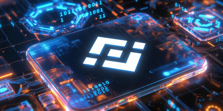 Una pantalla con el logo del exchange de criptoactivos Binance.