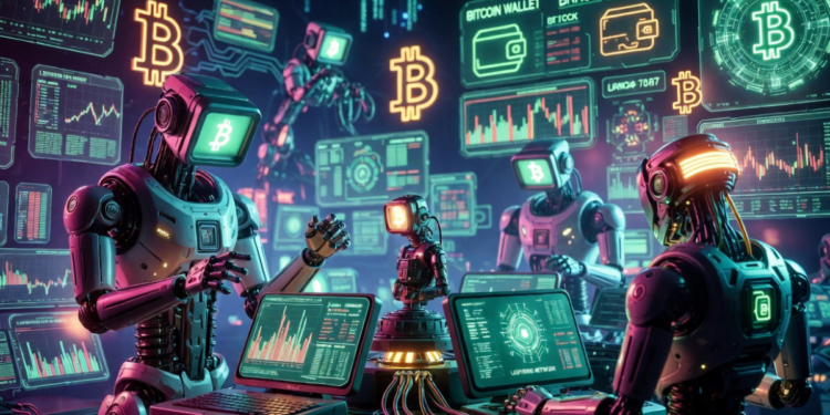 Robots y agentes de inteligencia artificial operando en Bitcoin.