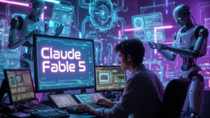 Una persona usando el modelo de IA Fable 5 de Claude.