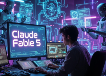 Una persona usando el modelo de IA Fable 5 de Claude.