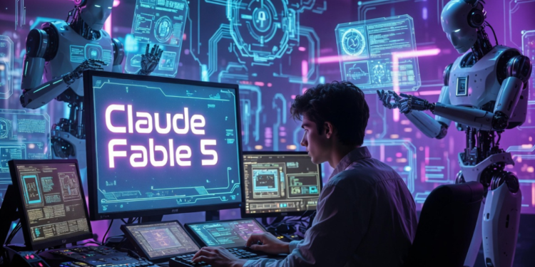 Una persona usando el modelo de IA Fable 5 de Claude.
