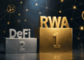Un podio donde los RWA aparecen de primer lugar y DeFi de segundo lugar.
