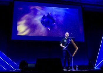 Lubin durante una conferencia de Ethereum.