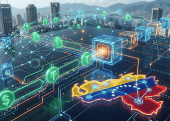 Transacciones en una red de criptomonedas hacia usuarios de Venezuela.