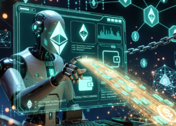 Un robot enviando una transferencia en la red Ethereum.