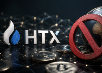Logo de HTX y un globo terráqueo con un bloqueo.