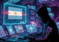 Un hacker usando computadoras para atacar a una plataforma argentina.