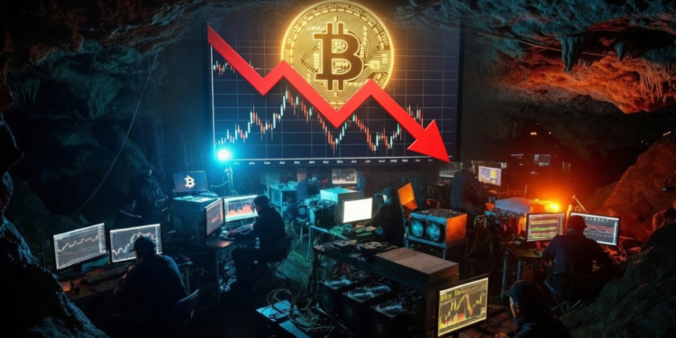 Mineros de Bitcoin operando dentro de una cueva con ASIC.