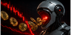 Una inteligencia artificial "comiéndose" o "drenando" los BTC.