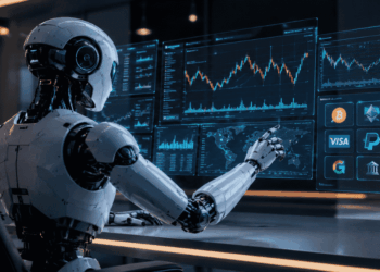 robot haciendo pagos y trading.