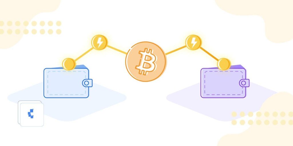 Wallets de bitcoin enviando BTC a través de la Lightning Network.