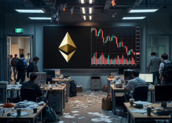 Un centro de desarrollo tecnologico del ecosistema Ethereum con personas trabajando.