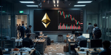 Un centro de desarrollo tecnologico del ecosistema Ethereum con personas trabajando.