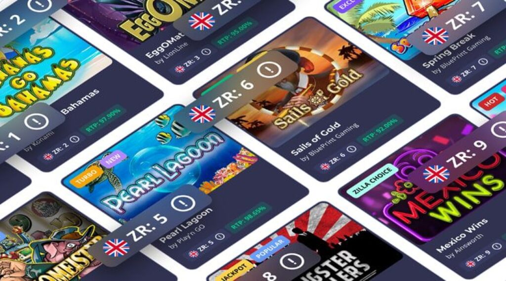 Arreglo de imagenes de portadas de juegos de casino