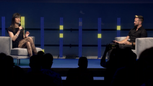 Stark y Perrin durante la ponencia.