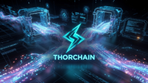 El protocolo THORChain funcionando como intercambio de criptomonedas.