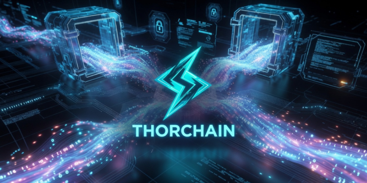 El protocolo THORChain funcionando como intercambio de criptomonedas.