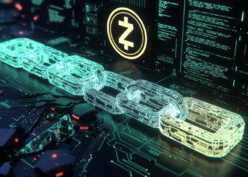 La red de criptomonedas Zcash procesando bloques y transacciones.