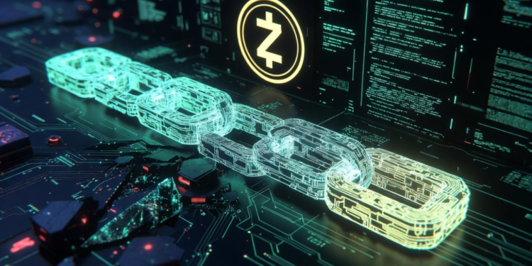 La red de criptomonedas Zcash procesando bloques y transacciones.
